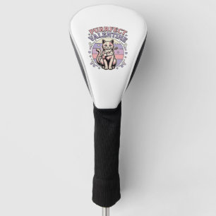 Purrfect Valentine Cat Valentine Love Vintage Vect Golf Head Cover