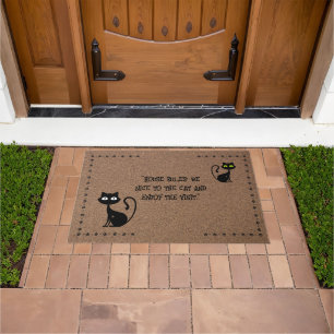Purrfect Welcome: Cat-Themed Doormat
