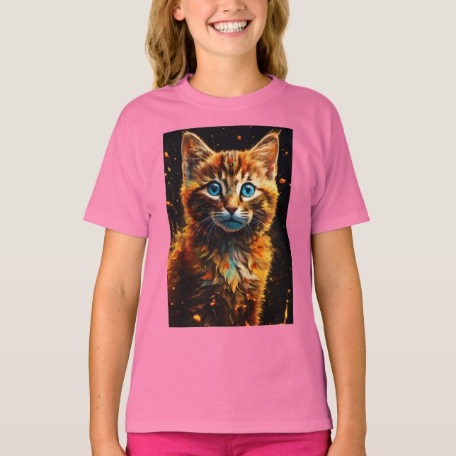 "Purrfection: Front & Back Cute Kitten Bliss Tee" T-Shirt (Front)