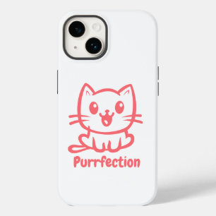 Purrfection, Very Cute Anime Cat Case-Mate iPhone 14 Case