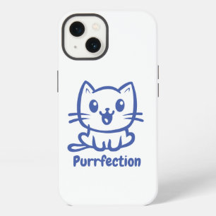 Purrfection, Very Cute Anime Cat iPhone 13 Case