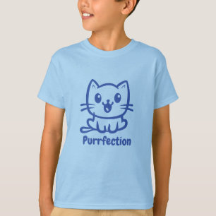 Purrfection, Very Cute Anime Cat T-Shirt