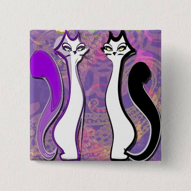 Purrfectly Cool Button (Front)