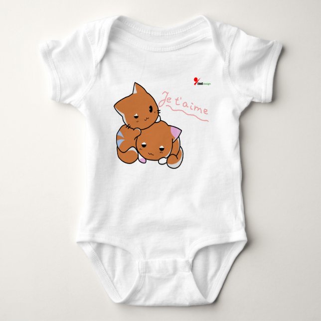  Purrfectly Cute Kitten Baby Bodysuit (Front)