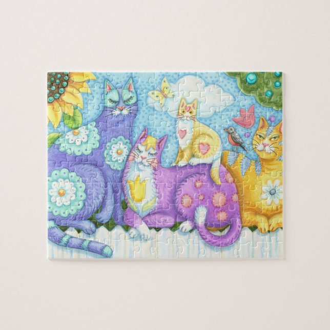 PURRFECTLY FELINE FRIENDS, CAT PUZZLE (Horizontal)
