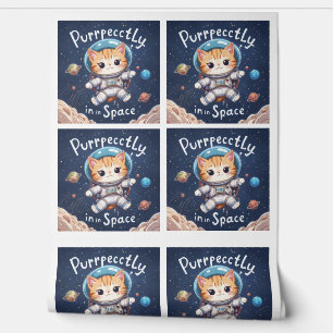  Purrfectly in Space Kawaii Astronaut Cat Galaxy Wallpaper