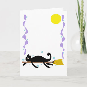 Purrfectly Lazy Halloween Card