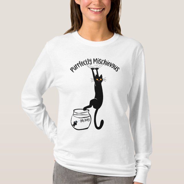Purrfectly Mischievous  T-Shirt (Front)