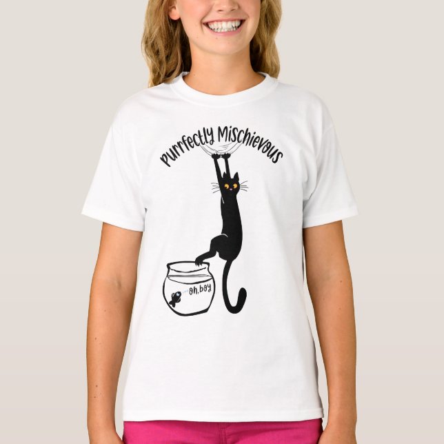 Purrfectly Mischievous  T-Shirt (Front)