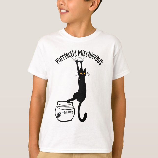 Purrfectly Mischievous T-Shirt (Front)