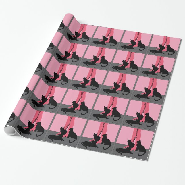 Purrfectly Sane Cat Lady Wrapping Paper (Unrolled)
