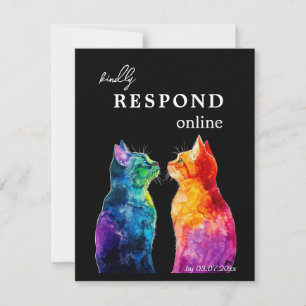 “Purrfectly Yours: A Rainbow Love Story RSVP Card
