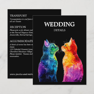 🌈 Purrfectly Yours: Purrfectly Weddin Details Enclosure Card