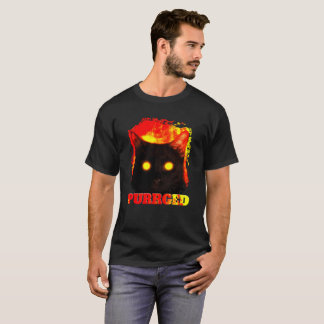 Purrged funny cat from hell illustration T-Shirt