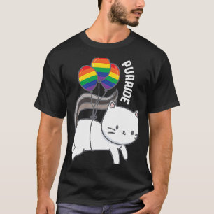 Purride Cat Balloon I Gay Pride Trans Bi Lgbtq T-Shirt