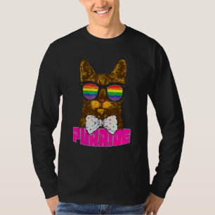 Purride Cat Bisexual Gay Pride Rainbow LGBT Sungla T-Shirt