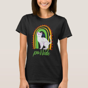 Purride Cat Cute Vintage Lgbt Gay Lesbian Pride Ra T-Shirt