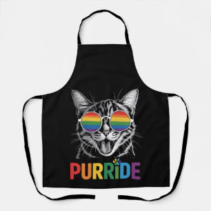Purride Cat Gay Lesbian Rainbow LGBTQ Ally Pride Apron