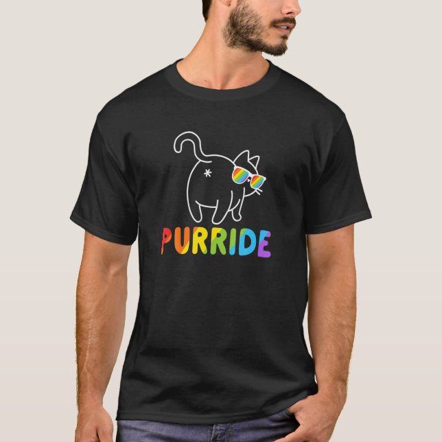 Purride  Cat Gay Lgb Pride  Women M T-Shirt (Front)