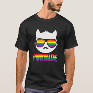 Purride Cat Lgbq Flag Gay Pride Month Proud Lgb T-Shirt