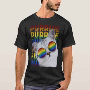 Purride Cat Lgbt Gay Pride Cat Kitty 1 T-Shirt