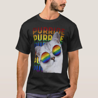 Purride Cat Lgbt Gay Pride Cat  Kitty 1 T-Shirt