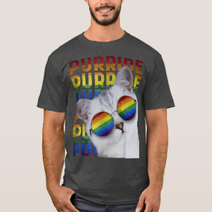 Purride Cat LGBT Gay Pride Cat Lover Kitty T-Shirt