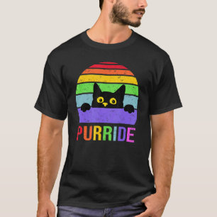 Purride Cat Lgbt Pride Awareness Lgbt Month T-Shirt