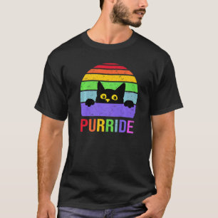 Purride Cat Lgbt Pride Awareness Lgbt Month T-Shirt