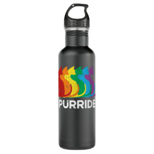 Purride Cat Pride Ally LGBT Community Rainbow Prid 710 Ml Water Bottle