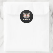 Purride Cat Pride LGBT Transgender Flag Trans Pet Classic Round Sticker (Bag)