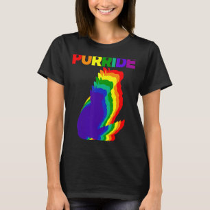 Purride Cat Rainbow Colour Cat Kitten T-Shirt