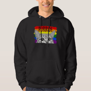 Purride Cat Sunglasses Flag Gay Pride Month Lgbt Hoodie