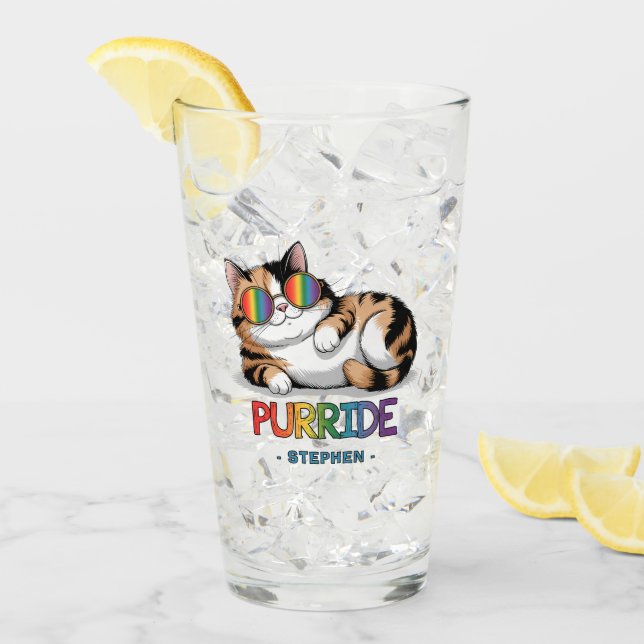 Purride - Cool Cat Pride | LGBTQ Glass (Front Ice)