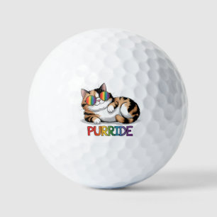 Purride - Cool Cat Pride LGBTQ Golf Balls