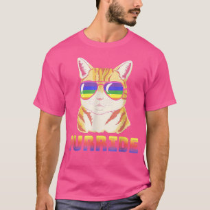 Purride Gay Pride Lgbt Rainbow Cat Lover, Gay Prid T-Shirt