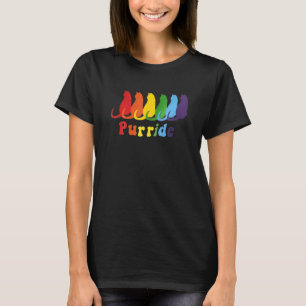 Purride Pride Cat Lgb Rainbow Cats Pride Month T-Shirt