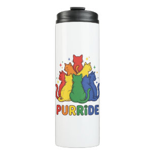 Purride Rainbow Cat Vintage Vector Design_1 Thermal Tumbler