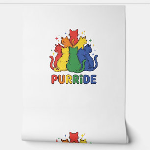 Purride Rainbow Cat Vintage Vector Design_1 Wallpaper
