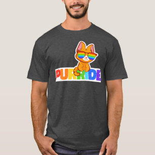 Purride Rainbow Flag Cat Funny Pride Kitten Gift T-Shirt