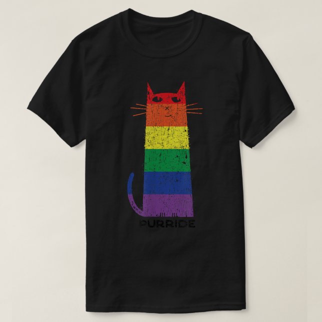 Purride Shirt LGBT Funny Gay Pride Cat Saying Grap (Design Front)