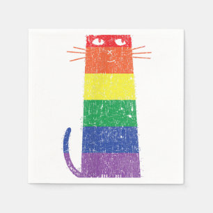 Purride Shirt LGBT Funny Gay Pride Cat Saying Grap Napkin