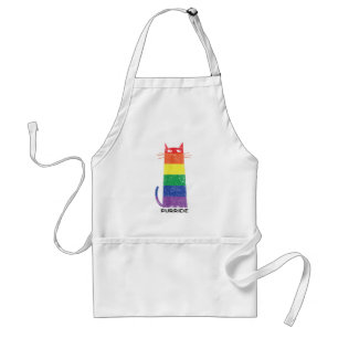 Purride Shirt LGBT Funny Gay Pride Cat Saying Grap Standard Apron