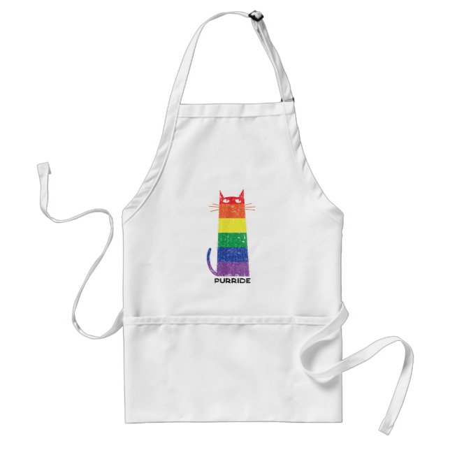 Purride Shirt LGBT Funny Gay Pride Cat Saying Grap Standard Apron (Front)