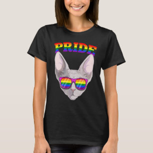Purride Sphynx Cat Lgbt Gay Pride Cat Kitty T-Shirt