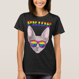 Purride Sphynx Cat Lgbt Gay Pride Cat Kitty T-Shirt