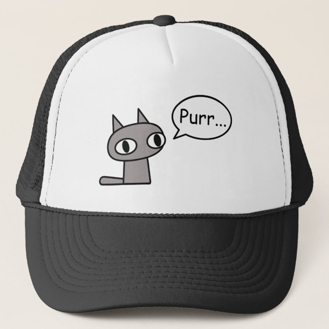 Purring Cat Trucker Hat (Front)