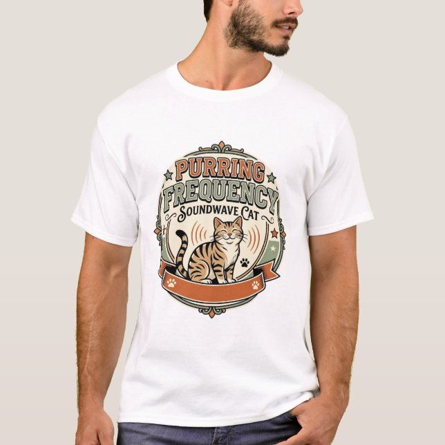 Purring Frequency Soundwave Cat Purring Frequency  T-Shirt (Front)