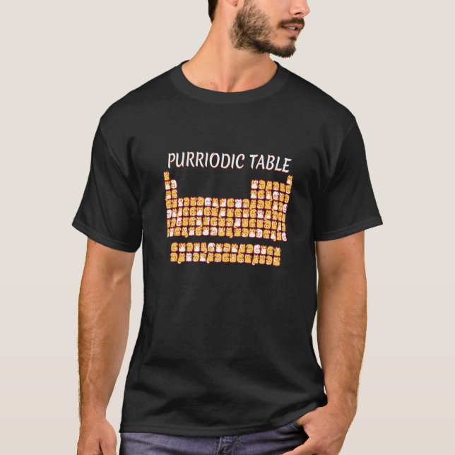 Purriodic Table Cute Cat Periodic Table Pun Men Wo T-Shirt (Front)
