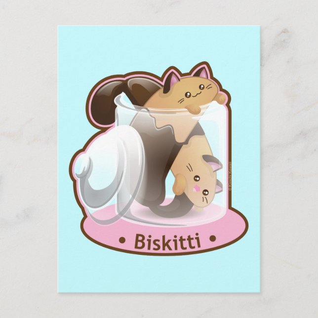 Purrista Pawfee: Biscotti Cats Postcard (Front)